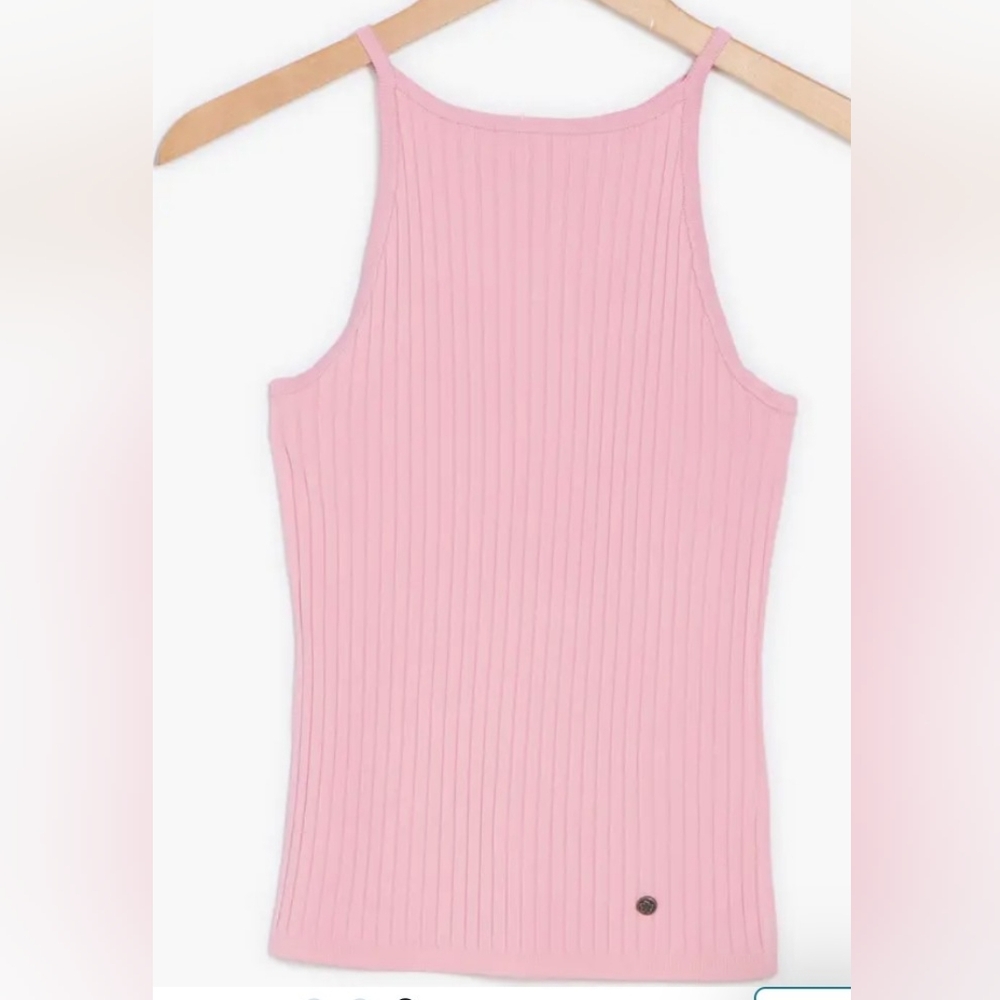Nwt Light Pink Ribbed Stretchy Sleeveless Top Ted Baker London Size 2=6